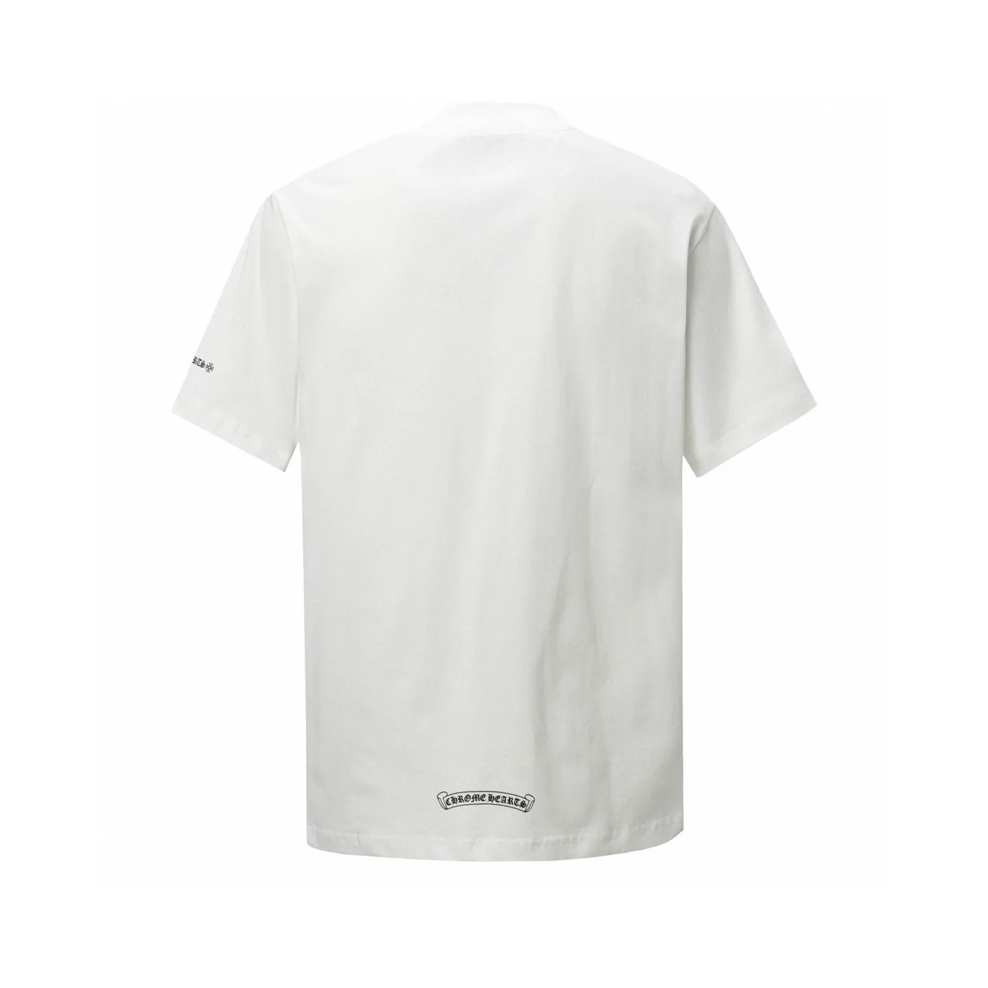 🅿️170 Chrome hearte/Chrome heart ch 25ss early spring new Sanskrit logo pocket short sleeves. A must-have item for daily commuting for men and women in light luxury. The correct version is welcome to compare. Detailed features ·280g 100% cotton double yarn jersey fabric ·Custom-dyed in the same cylinder, special thickened 32 counts double-strand 1x1 thread ·Double-needle cross-stitch technology ·Original main mark washed hangtag COLOUR: black white SIZE：xs s m l
